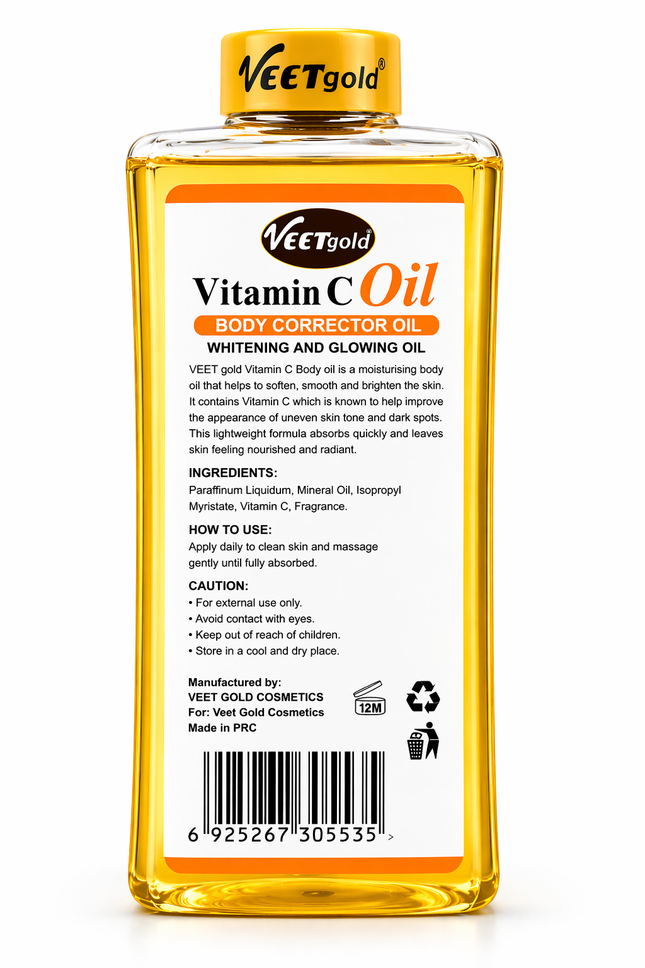 Vitamin C Körperöl – Feuchtigkeit & Glow (1000ml)