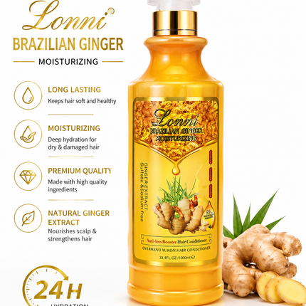 Lonni Brazilian Ginger Feuchtigkeitsspendender Haar-Conditioner 1000ml