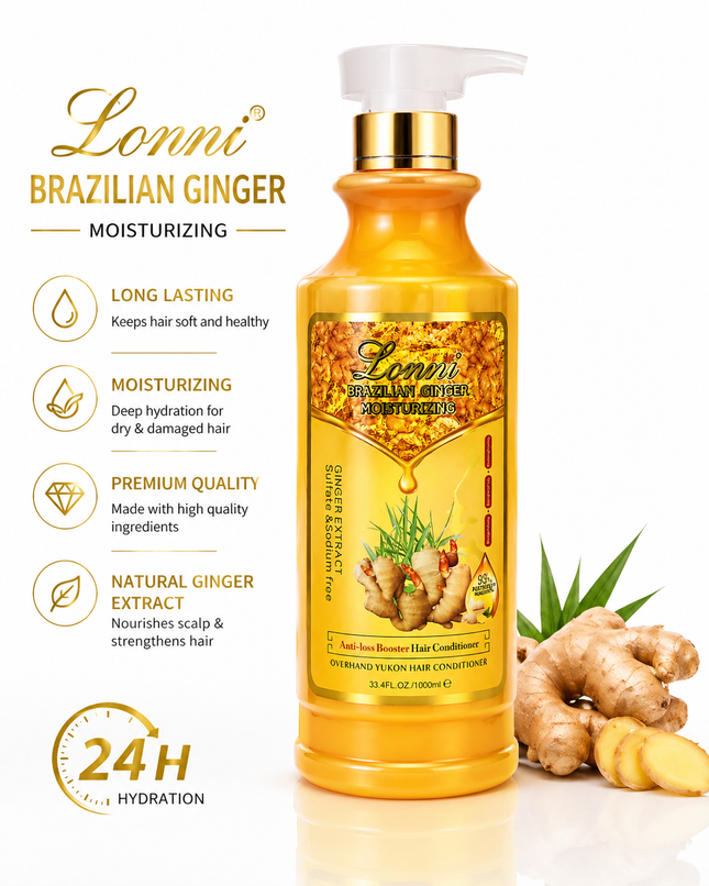 Lonni Brazilian Ginger Feuchtigkeitsspendender Haar-Conditioner 1000ml