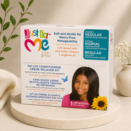Just For Me No-Lye Conditioning Crème Relaxer Kit for Children – Regular