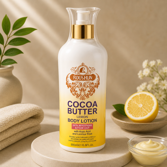 Roushun Cocoa Butter Lemon Body Lotion 500 ml