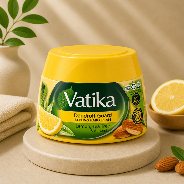 Vatika Dandruff Guard Styling Haarcreme mit Zitrone, Teebaum &amp; Mandel